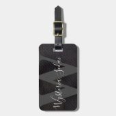 Moderne eenvoudige monogram voor Masculine Black m Bagagelabel (Voorkant verticaal)