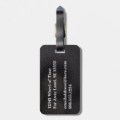 Moderne eenvoudige monogram voor Masculine Black m Bagagelabel (Achterkant verticaal)