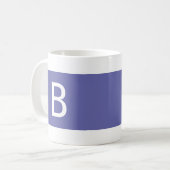 Moderne Eenvoudige Monogrammed Initiaal Letter Min Koffiemok (Voorkant links)