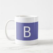 Moderne Eenvoudige Monogrammed Initiaal Letter Min Koffiemok (Links)