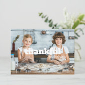 Moderne Eenvoudige Mosterd Gele Foto Thanksgiving Feestdagenkaart (Staand voorkant)