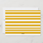 Moderne Eenvoudige Mosterdgele Foto Thanksgiving Feestdagenkaart (Achterkant)