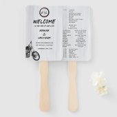 Moderne Eenvoudige Motorfiets Avontuur Wedding Pro Handwaaier (Voorkant en achterkant)