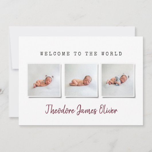 Moderne eenvoudige multi-fotoreportmededeling aankondiging (Voorkant)