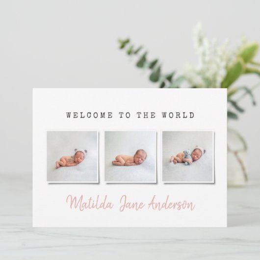 Moderne eenvoudige multi-fotoreportmededeling aankondiging (Staand voorkant)