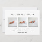 Moderne eenvoudige multi-fotoreportmededeling feestdagenkaart (Voorkant)