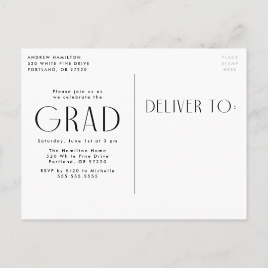 Moderne Eenvoudige Munt Fotogradatie Partij Uitnodiging Briefkaart (Achterkant)