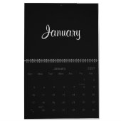 Moderne Eenvoudige Muurplanner Minimalistisch Zwar Kalender (Jan 2027)