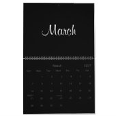 Moderne Eenvoudige Muurplanner Minimalistisch Zwar Kalender (Mar 2027)
