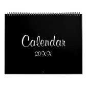 Moderne Eenvoudige Muurplanner Minimalistisch Zwar Kalender (Hoes)
