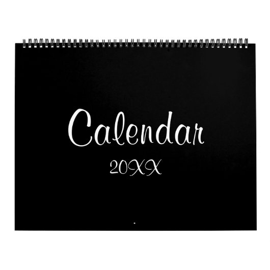 Moderne Eenvoudige Muurplanner Minimalistisch Zwar Kalender (Hoes)
