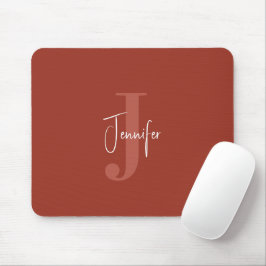 Moderne Eenvoudige Naam & Initiaal Monogram Terrac Muismat