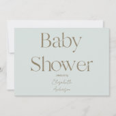 Moderne & Eenvoudige Neutrale Baby Shower Kaart (Voorkant)