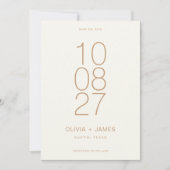 Moderne eenvoudige niet foto bruiloft save the date (Voorkant)