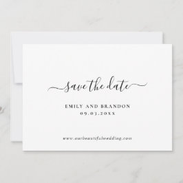 Moderne eenvoudige niet foto minimalistische elega save the date