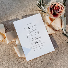 Moderne Eenvoudige Niet-Foto Opslaan van de Uitnod Kaart