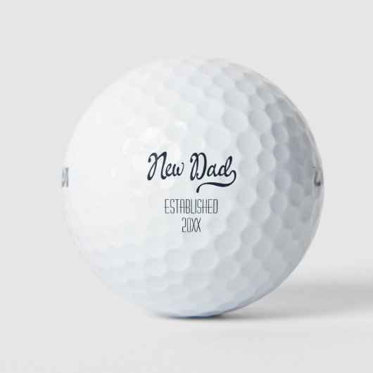 Moderne Eenvoudige Nieuwe Vader Golfballen (Voorkant)