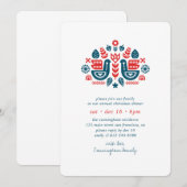 Moderne Eenvoudige Noordse Volkskunst Kerstdiner I Kaart (Voorkant / Achterkant)