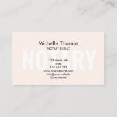Moderne Eenvoudige Notarische Ondertekening van de Visitekaartje (Achterkant)