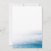 Moderne eenvoudige Ocean Beach Seaside bruiloft Kaart (Achterkant)