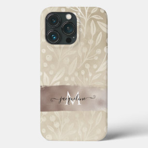 Moderne eenvoudige olievlek Neutral Bronze Naam Case-Mate iPhone Case