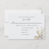 Moderne eenvoudige olievloeistof voor ivoren maalt RSVP kaartje (Voorkant)