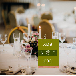 Moderne eenvoudige Olijf Groen Weddenschap Tafel A Kaart