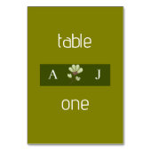 Moderne eenvoudige Olijf Groen Weddenschap Tafel A Kaart (Voorkant)