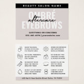 Moderne eenvoudige Ombre Powder Brows Aftercare Ka Visitekaartje (Voorkant /achterkant)