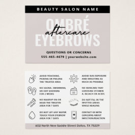 Moderne eenvoudige Ombre Powder Brows Aftercare Ka Visitekaartje
