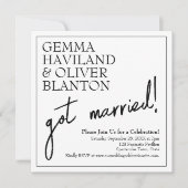 Moderne Eenvoudige Omrande Trouwreceptie Kaart (Voorkant)