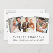 Moderne Eenvoudige Oneindig Dankbare Trouw 3 Foto Briefkaart (Voorkant / Achterkant)