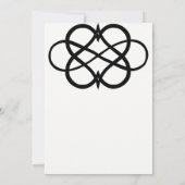 Moderne Eenvoudige Oneindigheid Heart Wedding Uitn Kaart (Achterkant)