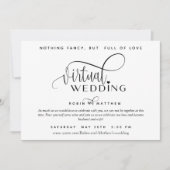 Moderne eenvoudige online virtuele bruiloft kaart (Voorkant)