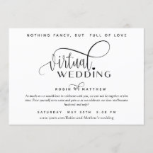 Moderne eenvoudige online virtuele bruiloft