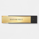 Moderne, eenvoudige ontwerp Faux Gold Trendy-Sjabl Deurbordje (Voorkant)