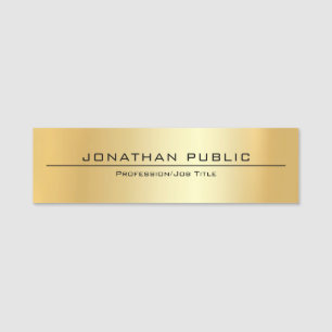 Moderne, eenvoudige ontwerp voor Faux Gold-Sjabloo Naamplaatje