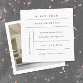Moderne, eenvoudige ontwerpfoto voor interieur vierkante visitekaartje