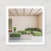 Moderne, eenvoudige ontwerpfoto voor interieur vierkante visitekaartje (Achterkant)