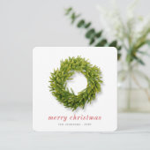 Moderne eenvoudige oogstbeker kerstmis feestdagenkaart (Staand voorkant)