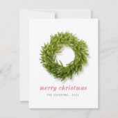 Moderne eenvoudige oogstbeker kerstmis feestdagenkaart (Voorkant)