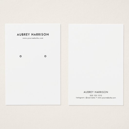 Moderne Eenvoudige Oorsprongsweergave Visitekaartje (Voorkant /achterkant)