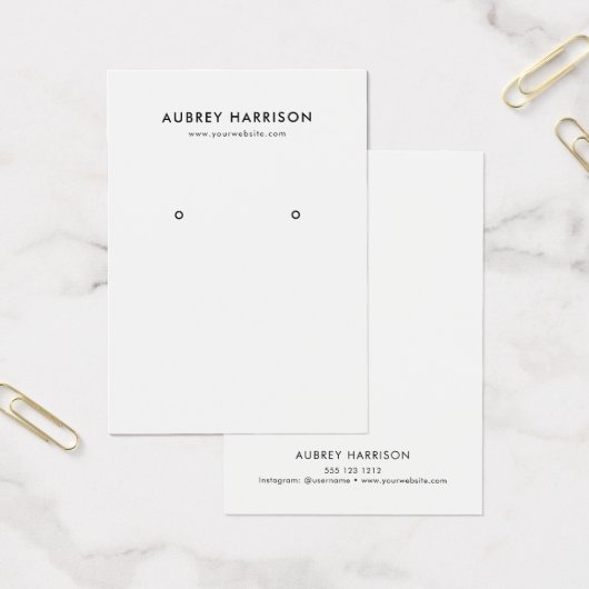 Moderne Eenvoudige Oorsprongsweergave Visitekaartje (Kantoor)