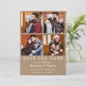 Moderne Eenvoudige opslag Datum 4 Foto Kraft Kaart (Staand voorkant)