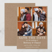 Moderne Eenvoudige opslag Datum 4 Foto Kraft Kaart (Voorkant / Achterkant)