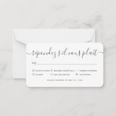 Moderne eenvoudige optie voor zwart-witwieden notitiekaartje (Voorkant)