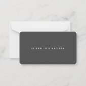 Moderne eenvoudige optie voor zwart-witwieden notitiekaartje (Achterkant)