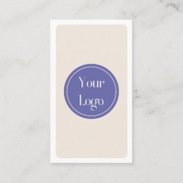 Moderne eenvoudige Paarse crème minimalistisch Visitekaartje