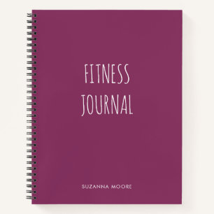 Moderne, eenvoudige Paarse fitness van gym-workout Notitieboek