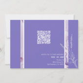 Moderne eenvoudige Paarse horizontale lavendel Save The Date (Achterkant)
